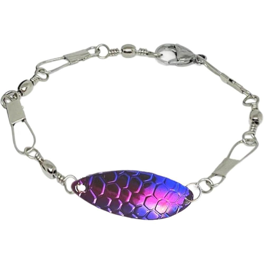 Fishing Lure Bracelet Handmade Fish Hook Swivel Bracelet Rustic Angler Jewelry Gift for Fishing Lovers