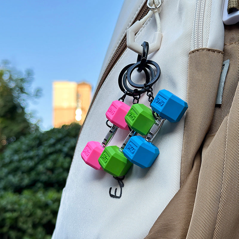 Weightlifting Dumbbells Keychain Accessories Equipment Mini Keychain