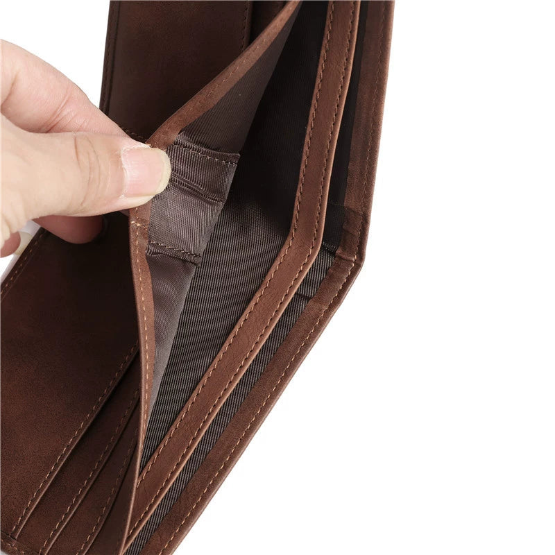 Men's Bifold Wallet Engraved Wallet Family Gift For Son For Husband