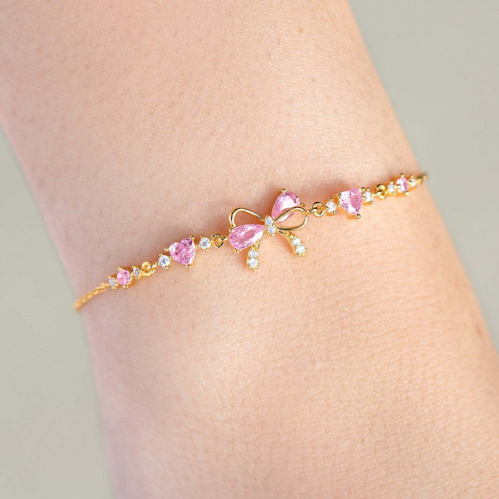 Bow Bracelet Zirconia Bracelet Gifts for Her