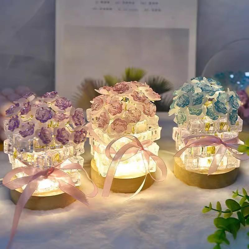 DIY Ice Rose Night Light For Mom Mother's Day Gift Material Pack