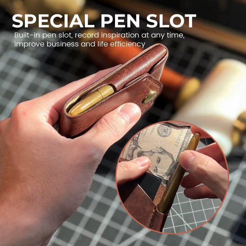Men's Wallet Minimalist Vertical Wallet Best Gifts for Him