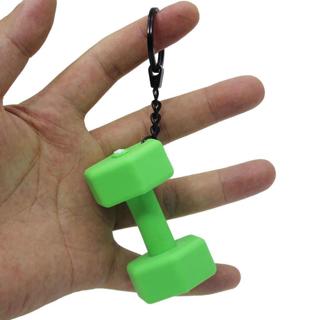 Dumbbell Rubber Keychain Accessories Equipment Pendant Mini Fitness Backpack Keychain