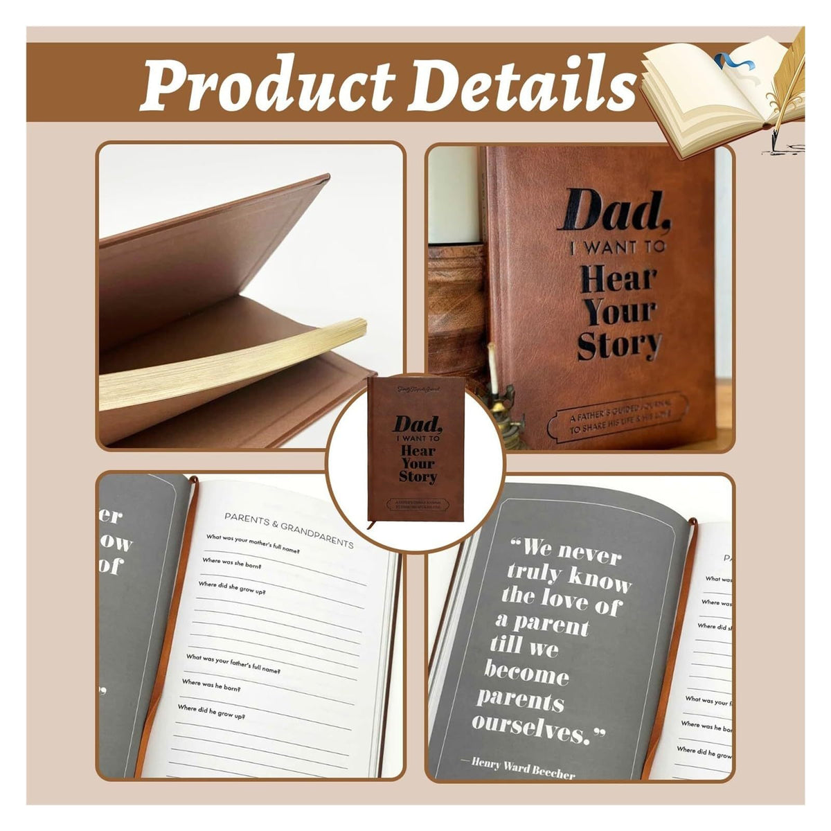 Father's Day Gifts Dad I Want to Hear Your Story Notebook for DAD