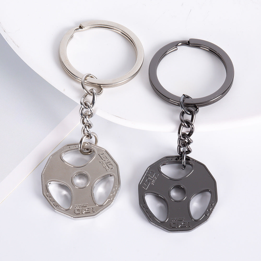 Dumbbell Metal Keychain Accessories Equipment Kettlebells Dumbbells Boxing Pendant Mini Fitness Keychain