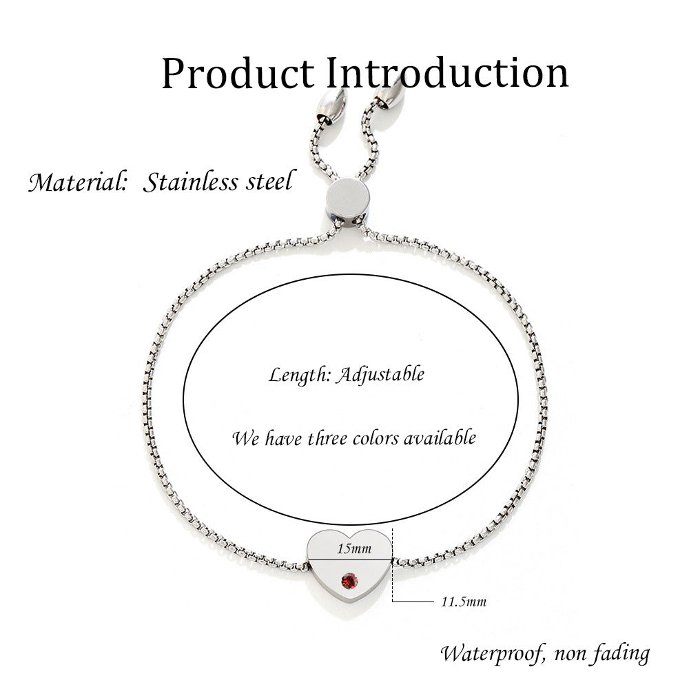 Personalized Graduation Birthstone Bracelet Gift for Graduates