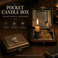 19th Century Mechanical Candle Box, Vintage Wind-Up Pocket Lighter & Candle Holder | Victorian Flame Igniter Copper Candlebox with Mechanical Riser For Home Living Room Kitchen