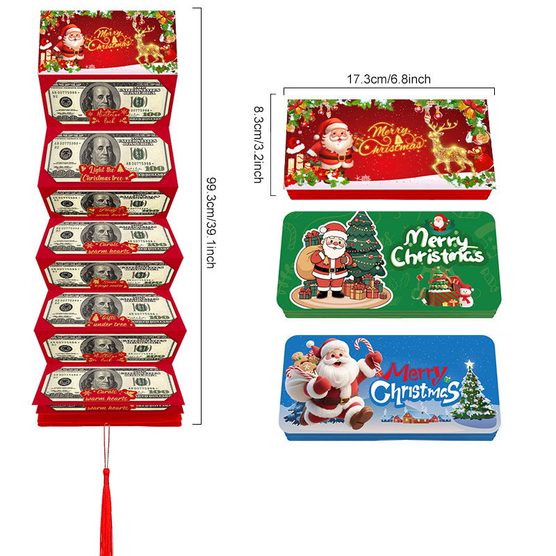 Christmas Money Box – Santa Dollar Surprise Gift Box for Holiday Party & Cash Gift Exchange