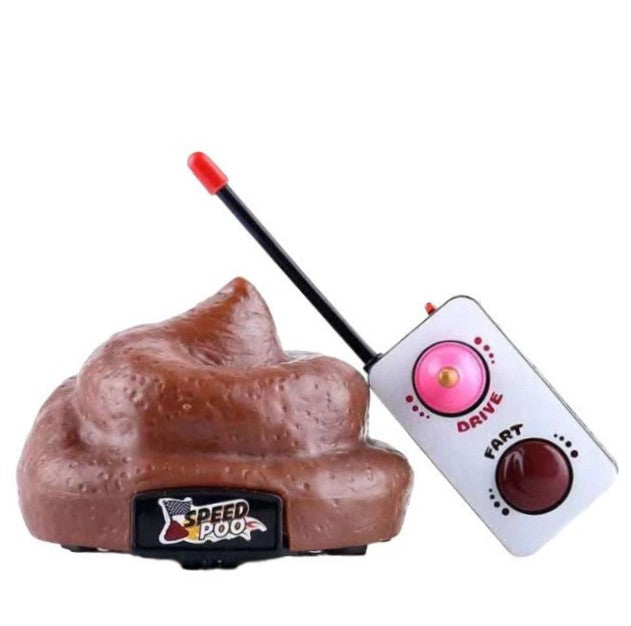 Funny Poop Toy Car – Speedy Poo Sound-Effect Prank Toy with Toilet Plunger Remote for Kids & Adults, Hilarious Gag Gift for Christmas, Stocking Stuffers & Parties