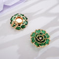 Camellia Flower Button Covers for Shirts Decorative Floral Cufflink Covers Acrylic Crystal Camellia Collar Clip Cuff Button Covers Fashion Jewelry Accessories for Women