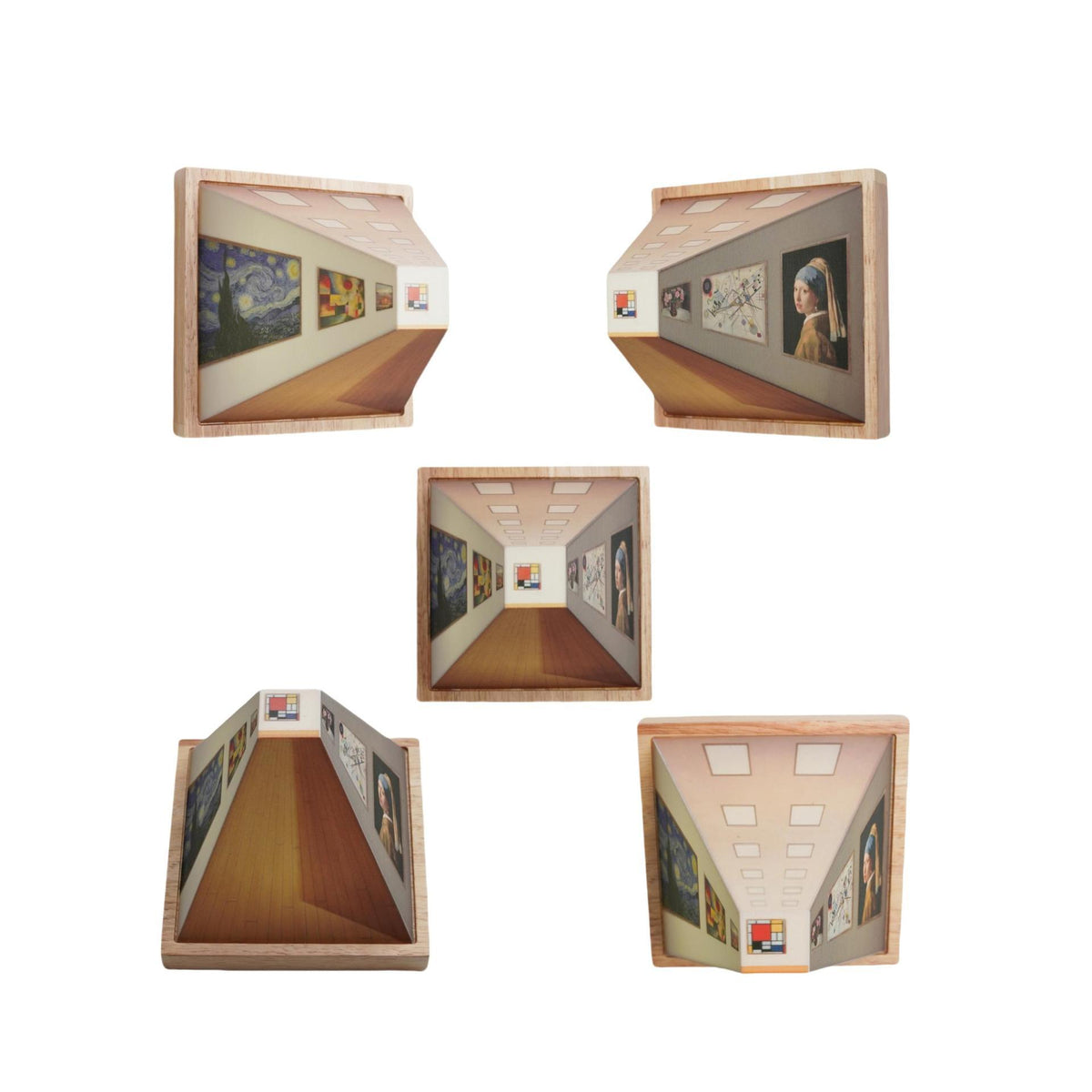 3d Naked Eye Vision Night Light Wall Lamp Living Room Home Creative Wooden No-Punch Wall Hanging Light