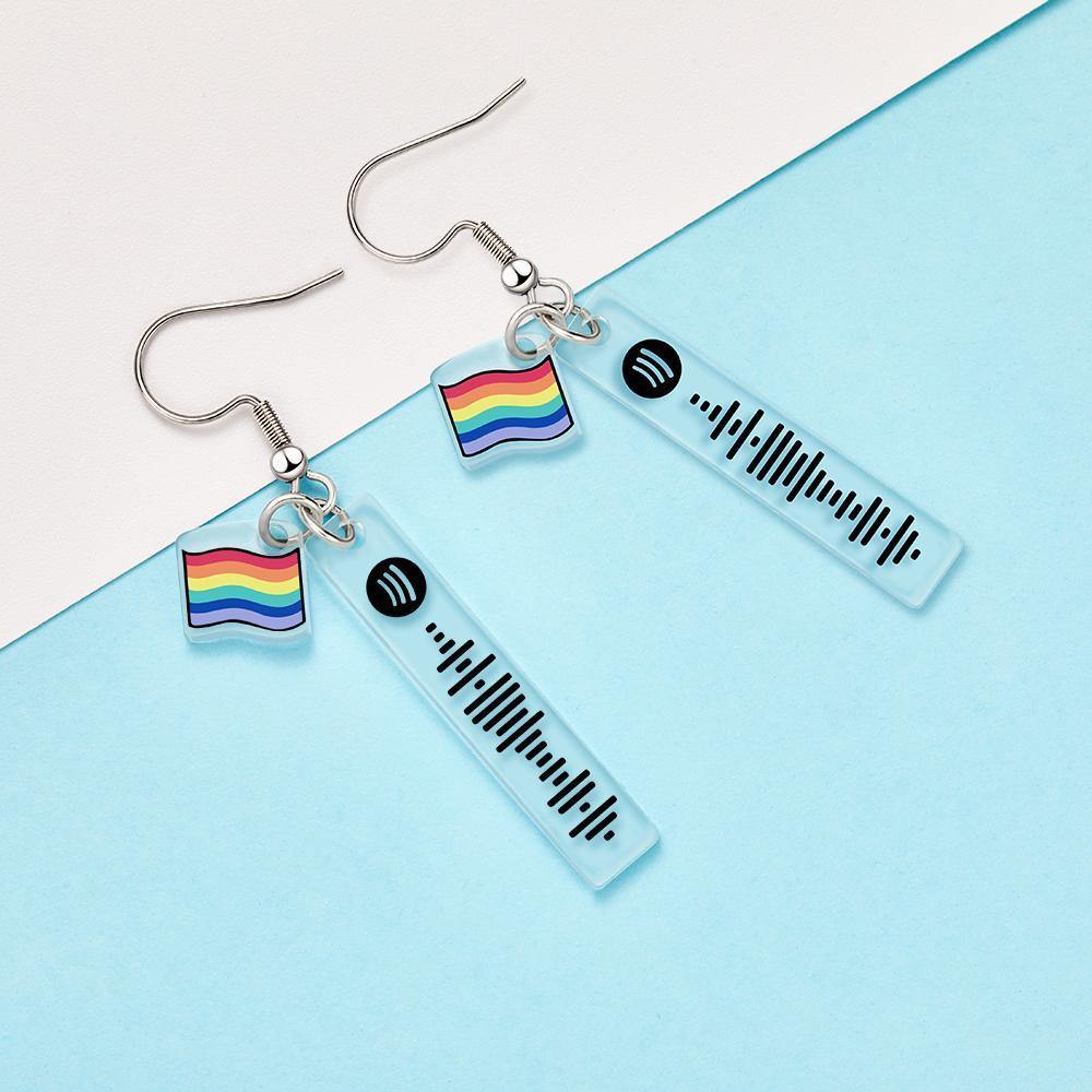 Custom Spotify Code Earrings