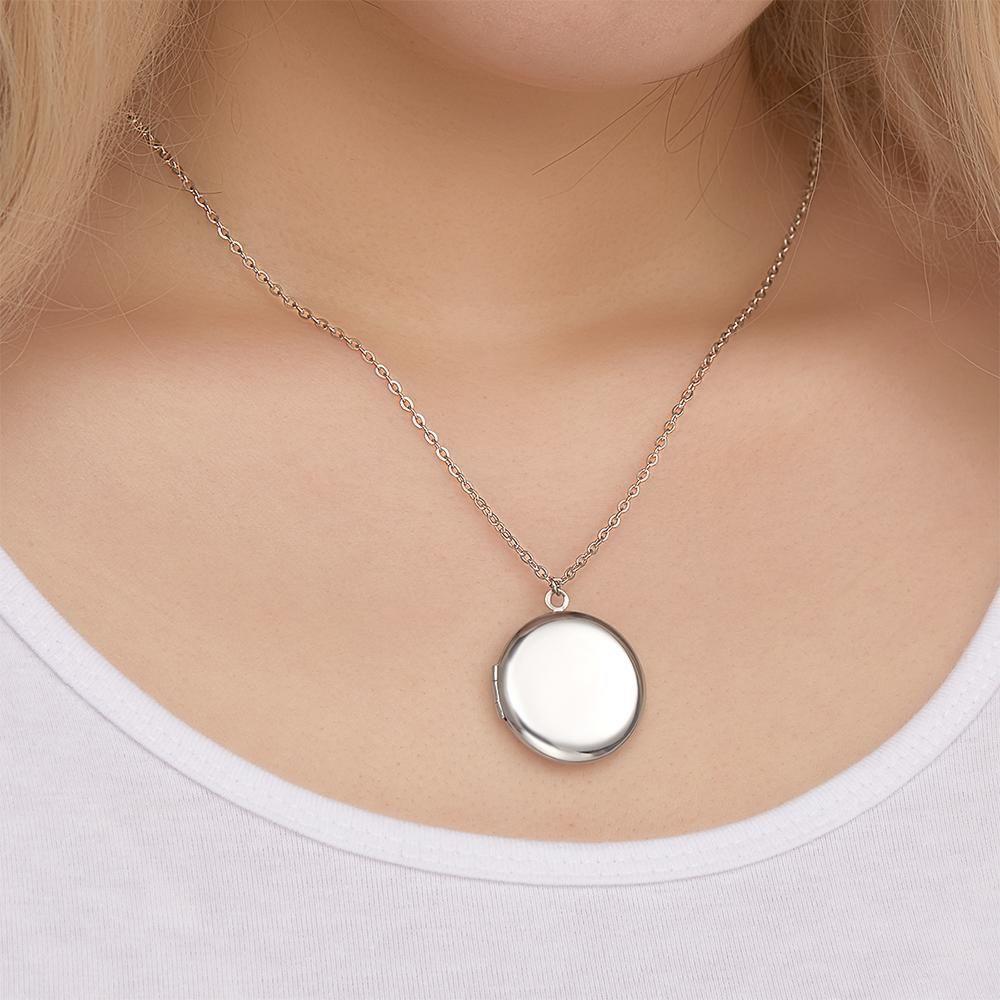 Photo Necklace With Two Pictures Silver Color Chain Gifts Ideas Gifts For Mom