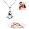 Custom Projection Photo Necklace Creative Rocket Anniversary Gifts