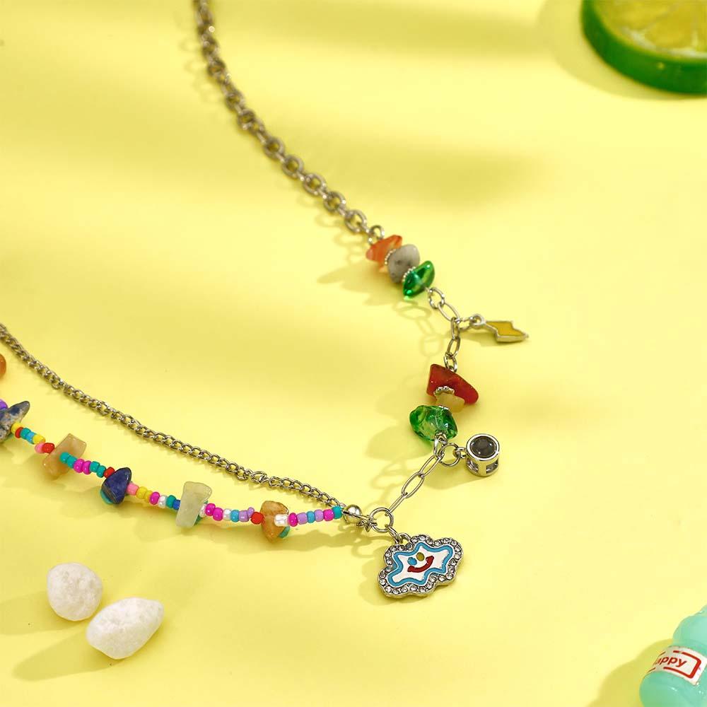 Custom Projection Necklace Funny Colorful Love Gift for Her