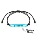 Scannable Spotify Code Transparent Gradient Color Bracelet Personalized Music Laser Colorful Acrylic Plaque Adjustable Bracelet Gift For Him