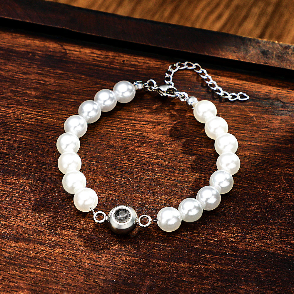 Custom Projection Bracelet Pearl Chain Romantic Gift