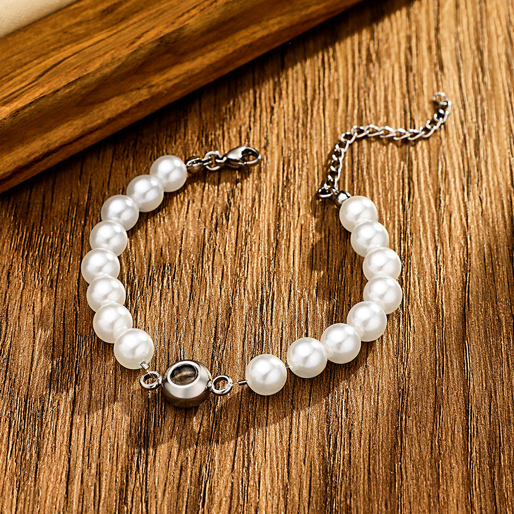 Custom Projection Bracelet Pearl Chain Romantic Gift
