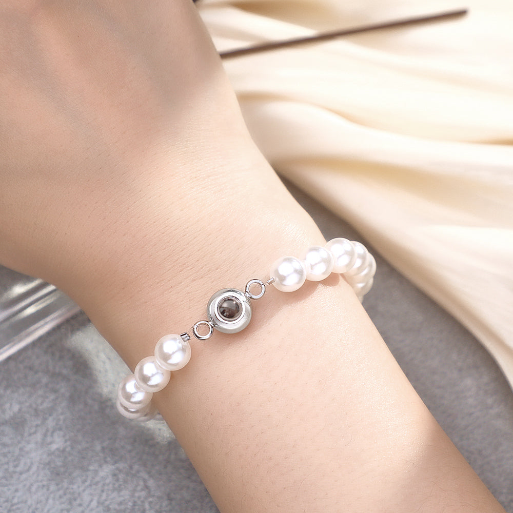 Custom Projection Bracelet Pearl Chain Romantic Gift