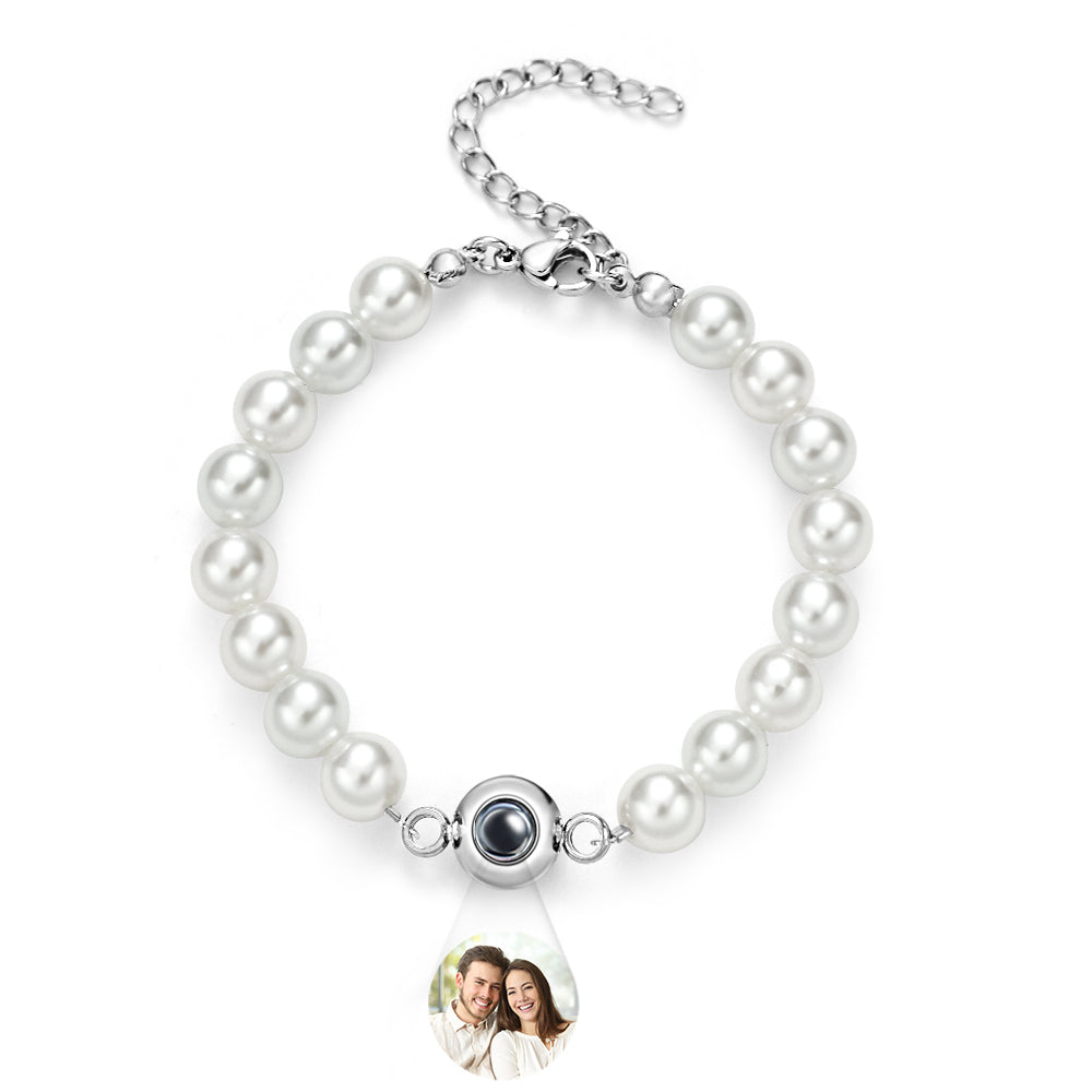 Custom Projection Bracelet Pearl Chain Romantic Gift