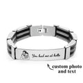 Personalized Photo Bracelet With Text Trendy Bracelet Father's Day Gift For Men