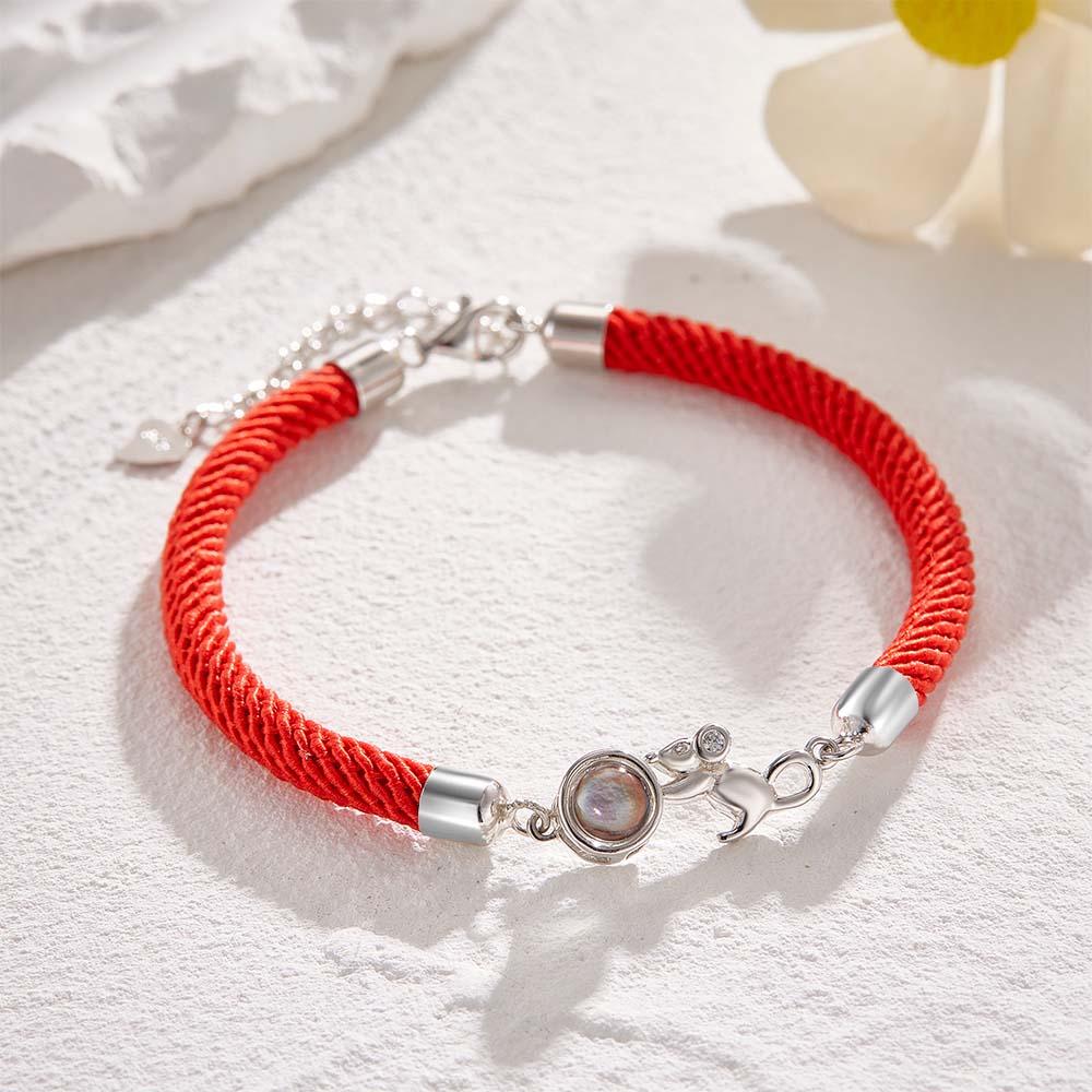 Custom Photo Projection Bracelet Cute Little Mouse