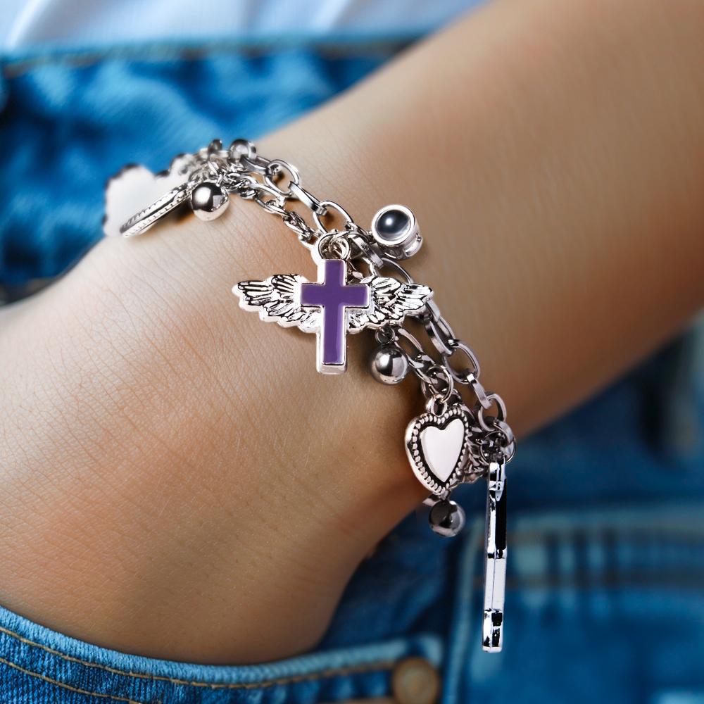 Custom Projection Bracelet Y2K Creative Metal Gift for Her