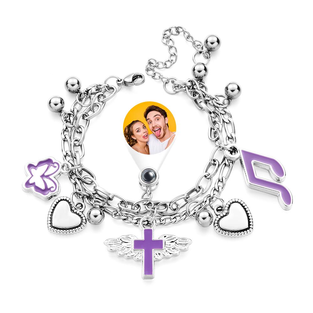 Custom Projection Bracelet Y2K Creative Metal Gift for Her