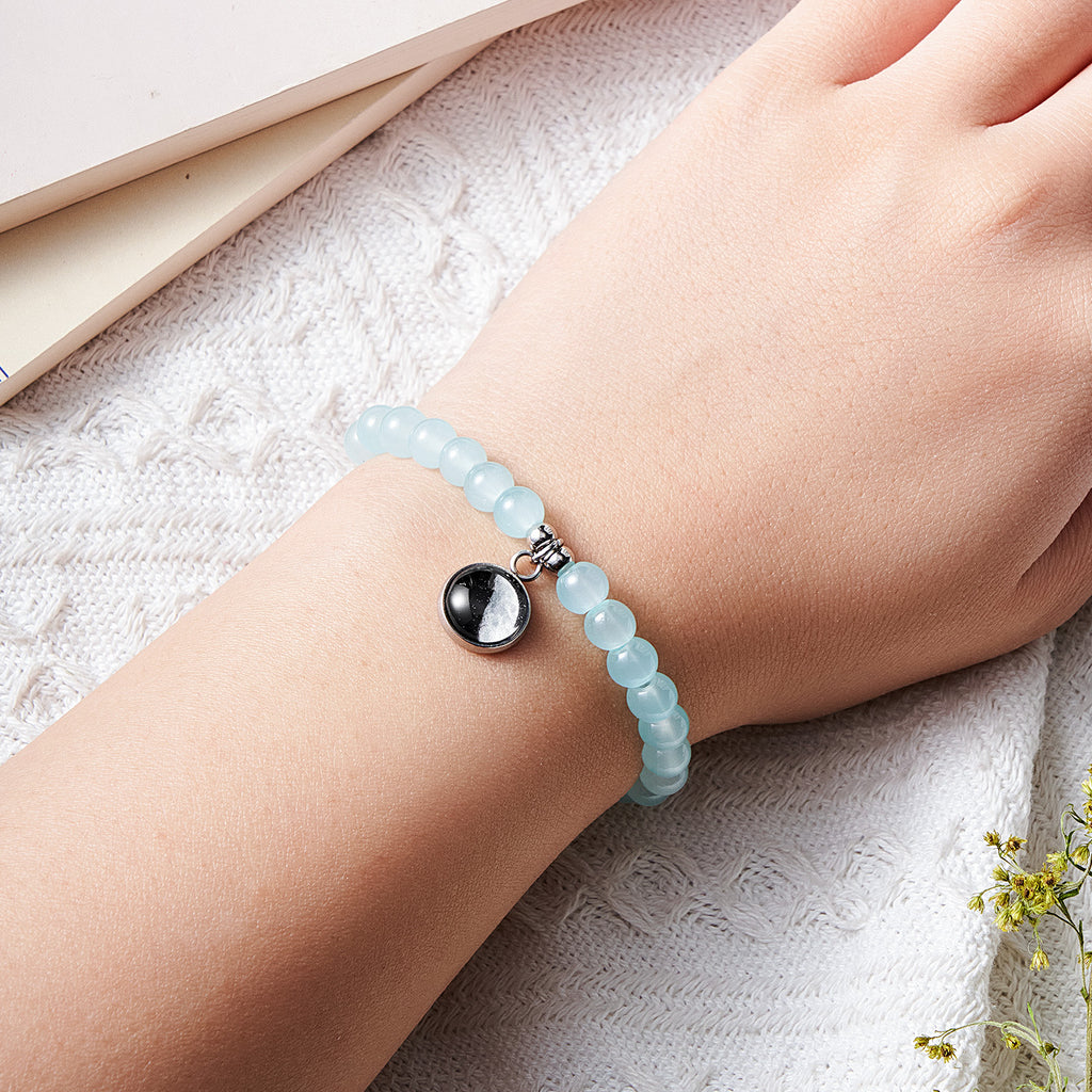 Custom Moon Phase Beads Bracelet Luminous Bracelet Gift for Her