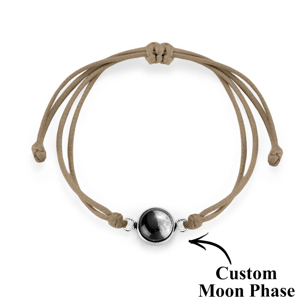 Custom Moon Phase Bracelet Stardust Sand Bracelet Luminous Bracelet Gift for Her