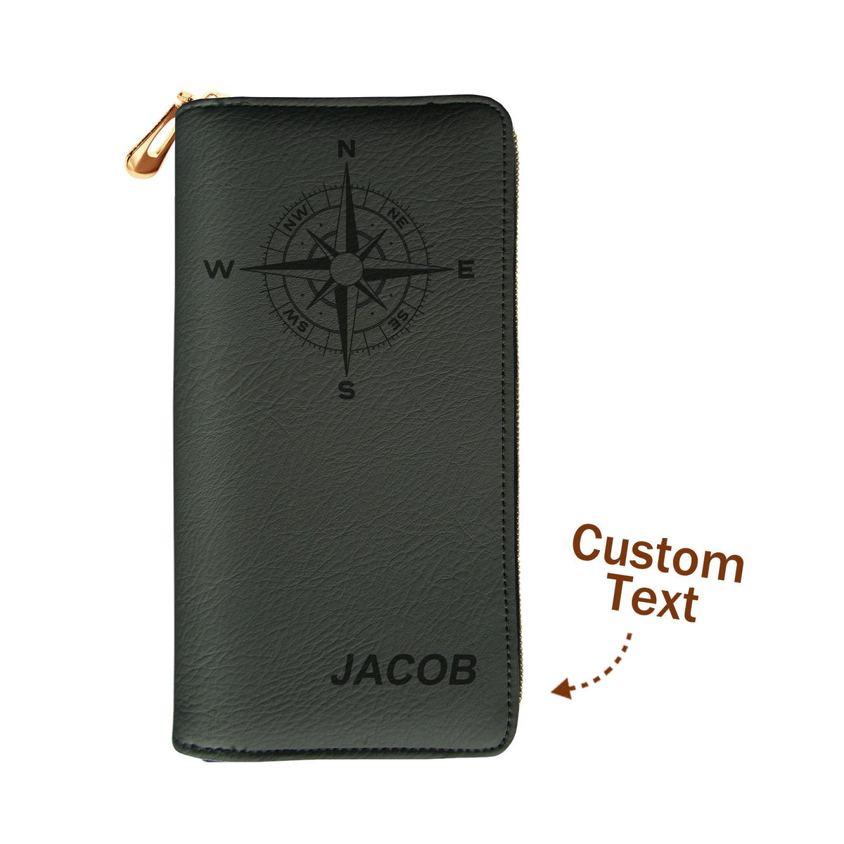 Custom Engraved Wallet Leather Passport Cover Travel Gifts for Man