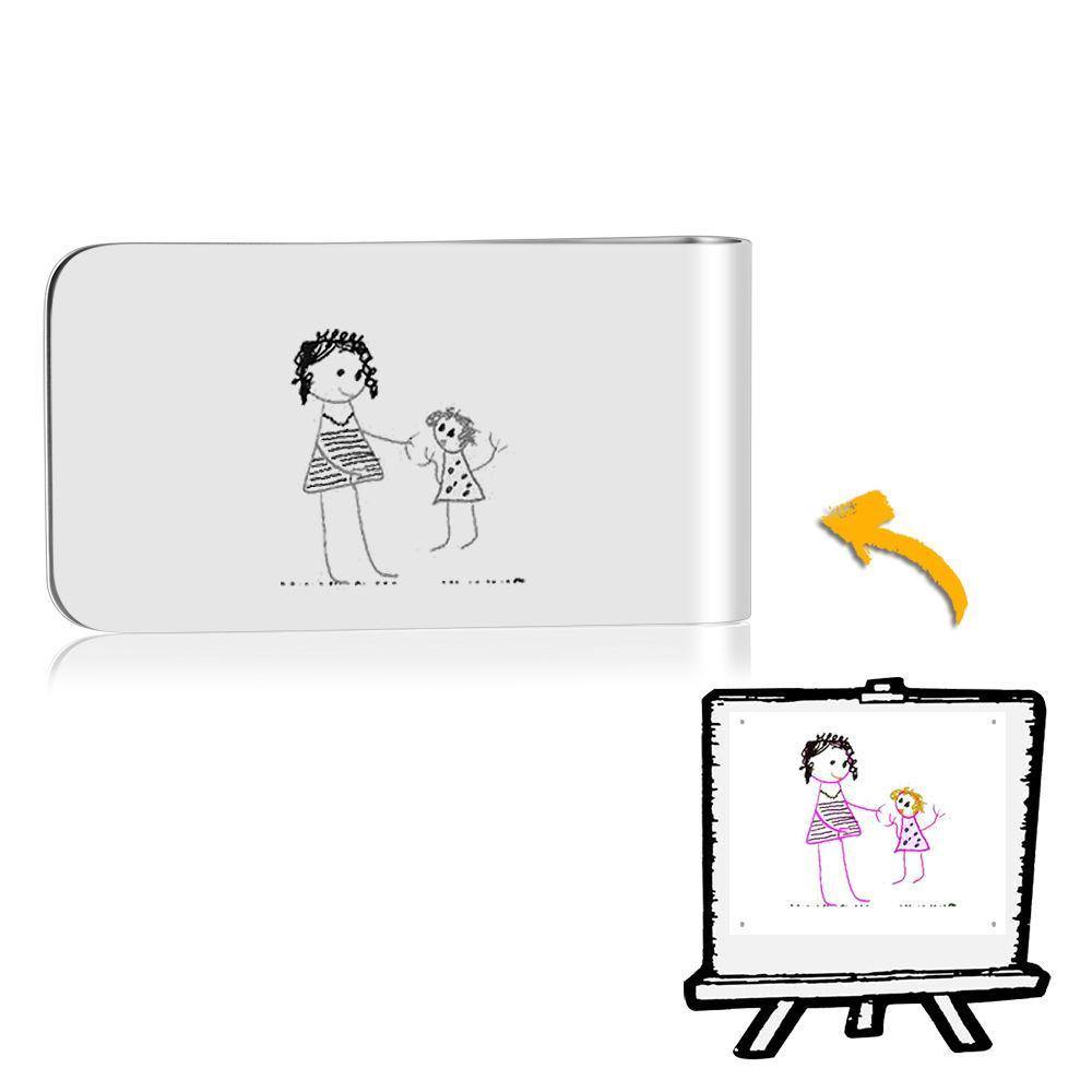 Photo Money Clip Handwriting Gift Stainless Steel - Perfect Mom