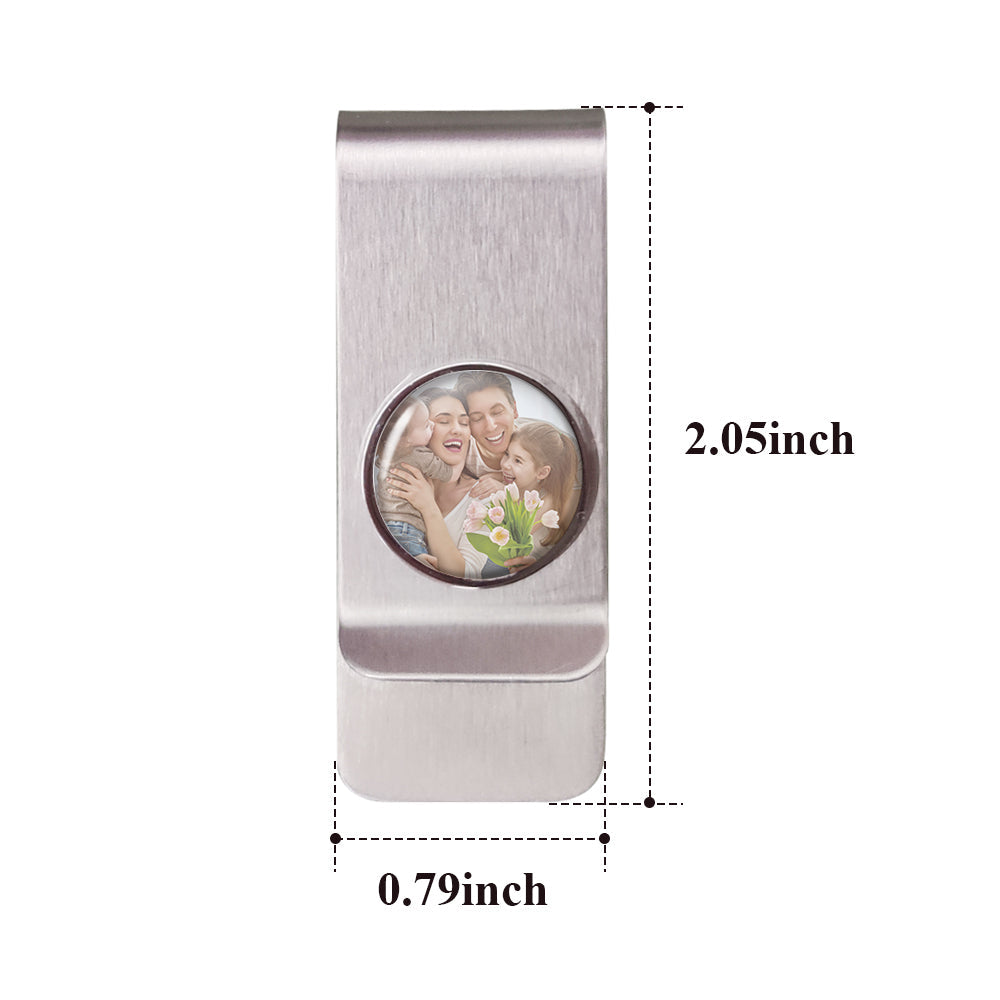 Custom Photo Metal Money Clips Personalized Money Clips Gift for Father Lover Husband