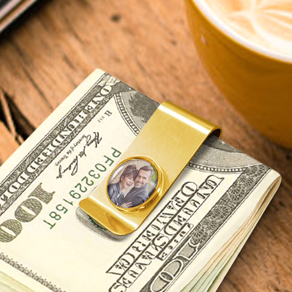 Custom Photo Metal Money Clips Personalized Money Clips Gift for Father Lover Husband