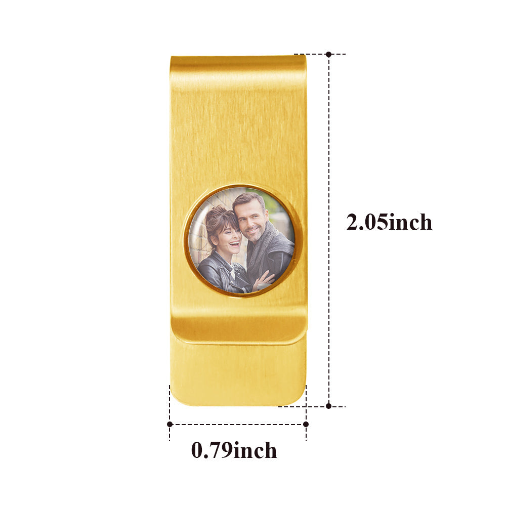 Custom Photo Metal Money Clips Personalized Money Clips Gift for Father Lover Husband