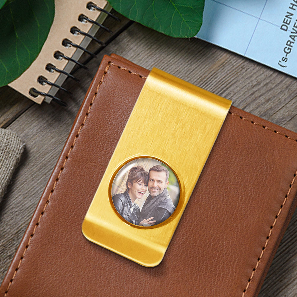 Custom Photo Metal Money Clips Personalized Money Clips Gift for Father Lover Husband