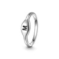 Letter M Ring 925 Sterling Silver