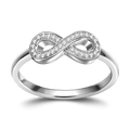 Infinity Love With Crystal Ring 925 Sterling Silver