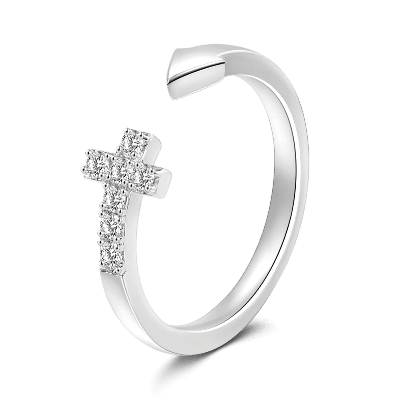 Cross Ring Silver