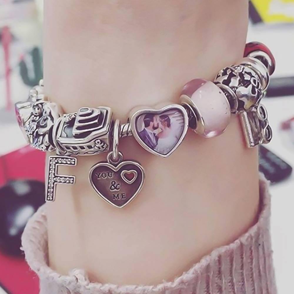 Heart Photo Charm Personalized Charm Sterling Silver