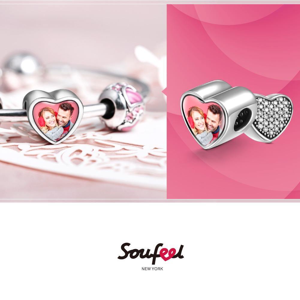 Heart Photo Charm Personalized Charm Sterling Silver