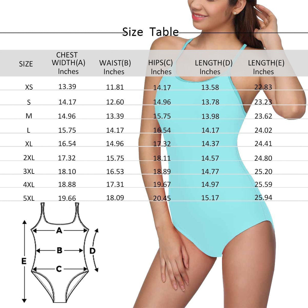 Custom Face Swimwear Women's Photo Slip One Piece Swimsuit - Boyfriend Face
