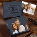 Scannable Music Code Wallet Photo Engraved Wallet Gifts for Boyfriend/Husband