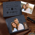 Scannable Spotify Code Wallet Photo Engraved Wallet Gifts for Boyfriend/Husband
