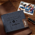 Custom Scannable Music Code Wallet Engraved Music Song Wallet Gifts for Family