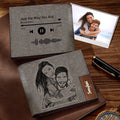 Scannable Music Code Wallet Photo Engraved Wallet Custom Music Song Wallet Memorial Gift