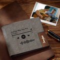 Custom Scannable Music Code Wallet Engraved Music Song Wallet Unique Design Gifts for Friends