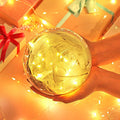 Transparent Plastic Ball Light String Gray Feather Three-piece Suit Creative Gift Combination