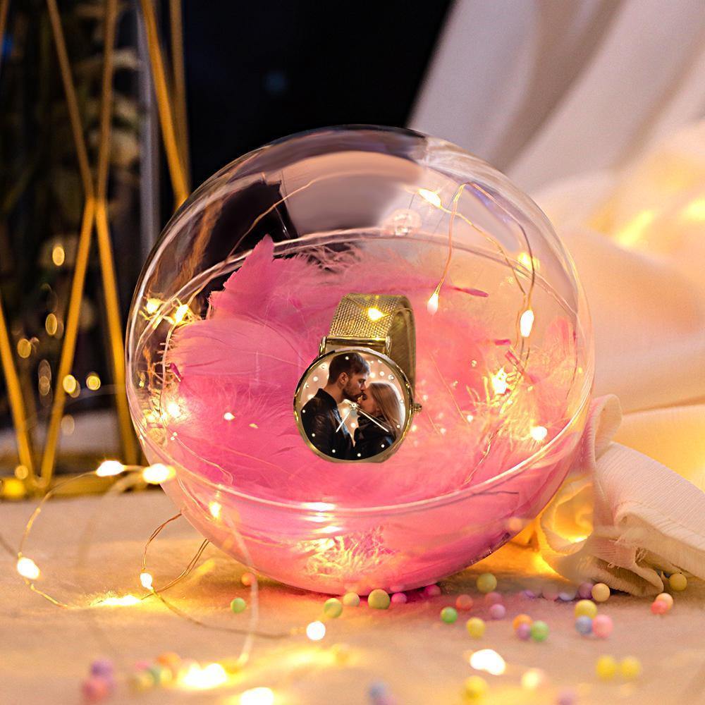 Transparent Plastic Ball Light String Light Purple Feather Three-piece Suit Creative Gift Combination
