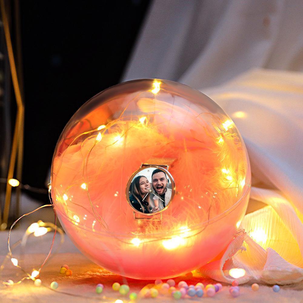 Transparent Plastic Ball Light String Light Pink Feather Three-piece Suit Creative Gift Combination
